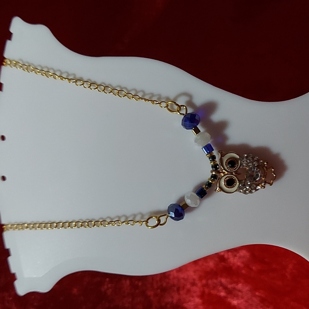Handmade gorgeous owl women necklace